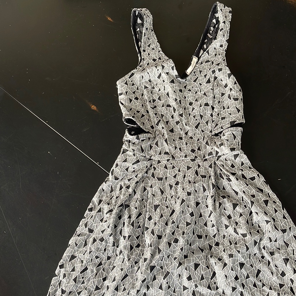 Soprano Textured Y2k Cut Out Mini Dress